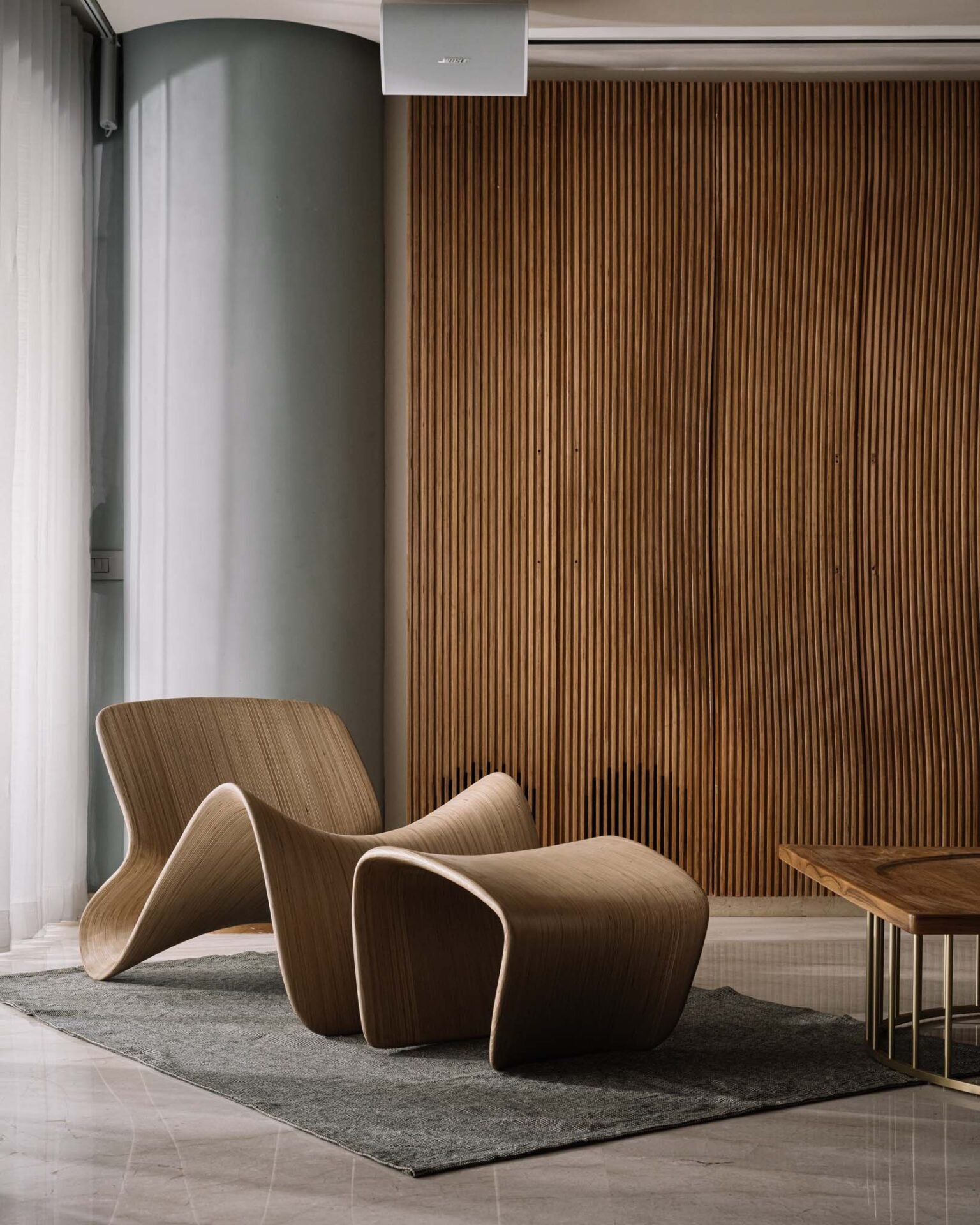 Empty room with a gray wall mockup