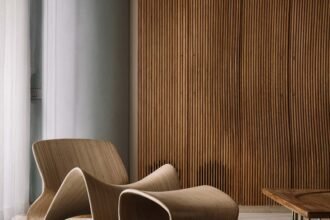 Empty room with a gray wall mockup