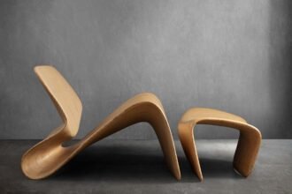 Empty room with a gray wall mockup