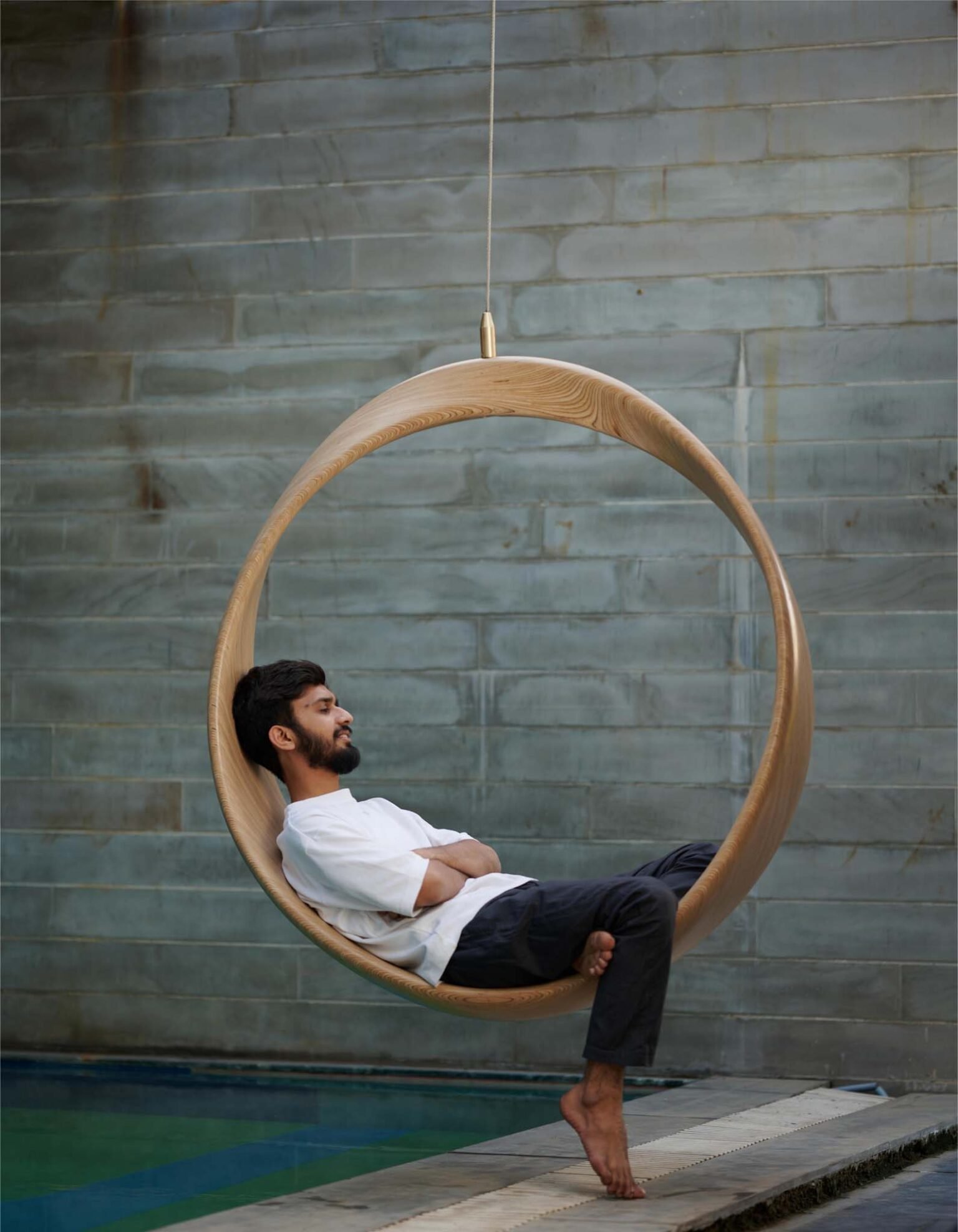 Empty room with a gray wall mockup