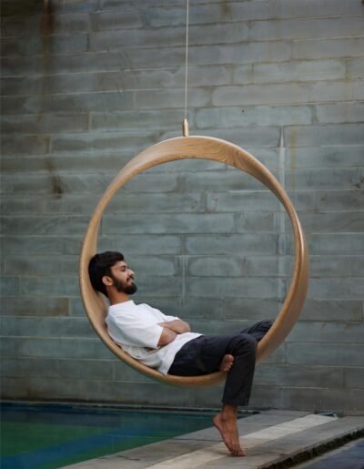 Empty room with a gray wall mockup