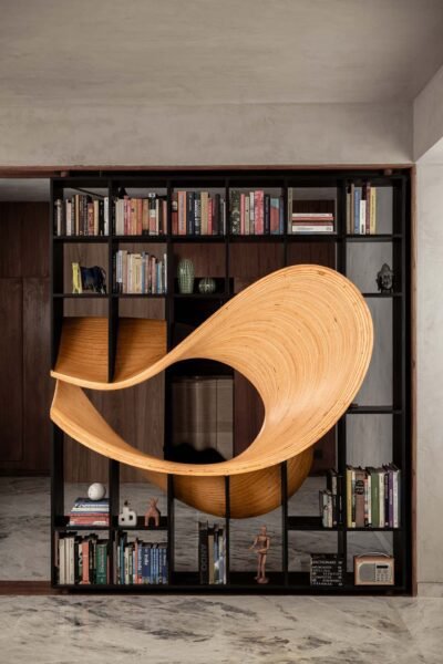 Empty room with a gray wall mockup