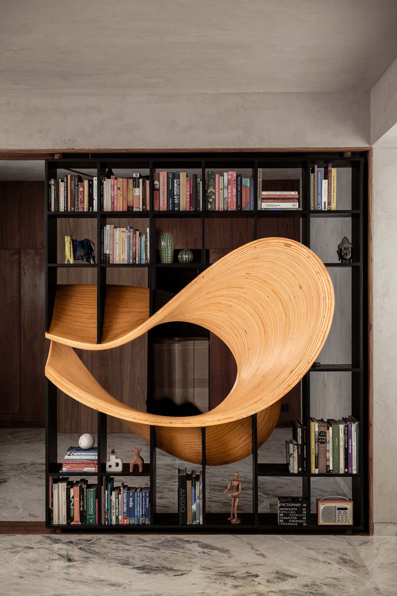 Empty room with a gray wall mockup