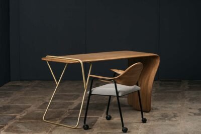 Empty room with a gray wall mockup